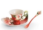 Island Beauty Hibiscus Flower Teacup and Spoon